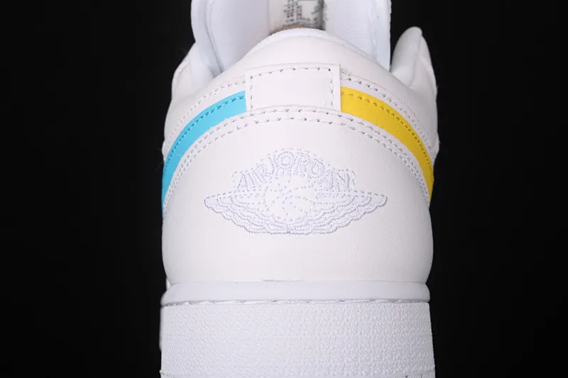 All categories Air Jordan Jordan series basketball shoes Air Jordan 1 Low New version Air Jordan 1 Low "White Multi" AJ1 Joe 1 four-color mandarin duck low-top top-layer leather cultural and leisure sports sneakers CW7035-100